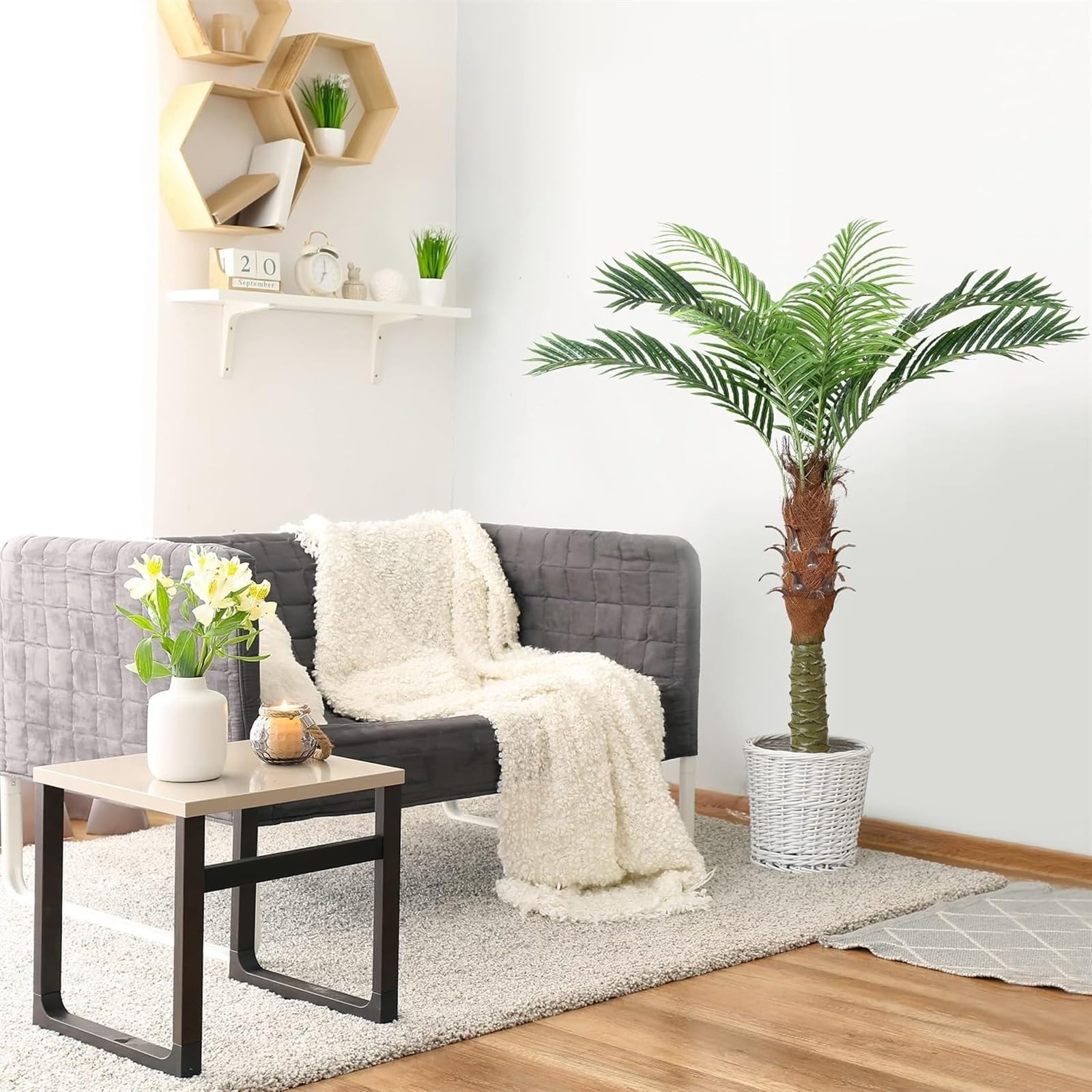 Amazon｜人工観葉植物 フェイクグリーン 大型 造木 人工ヤシの木